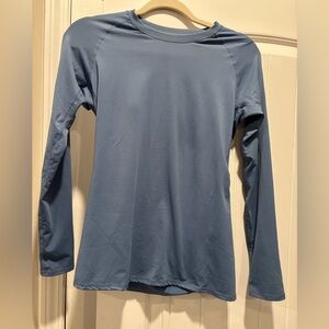 Blue Long Sleeve Athletic Top